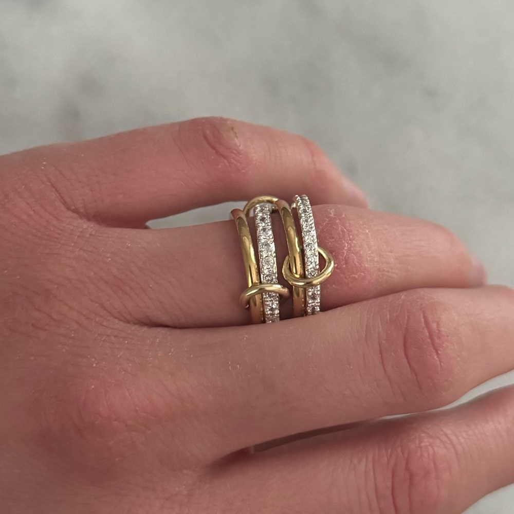 Gold Silver Crystal Stack Ring 

Size 7

Brand New - Picture 5 of 5